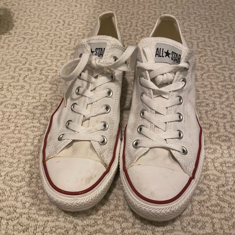 Converse Women's Chuck Taylor all star stripes sneaker, white, size 10
